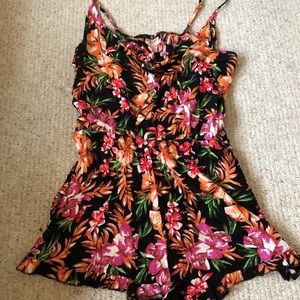 Floral target romper